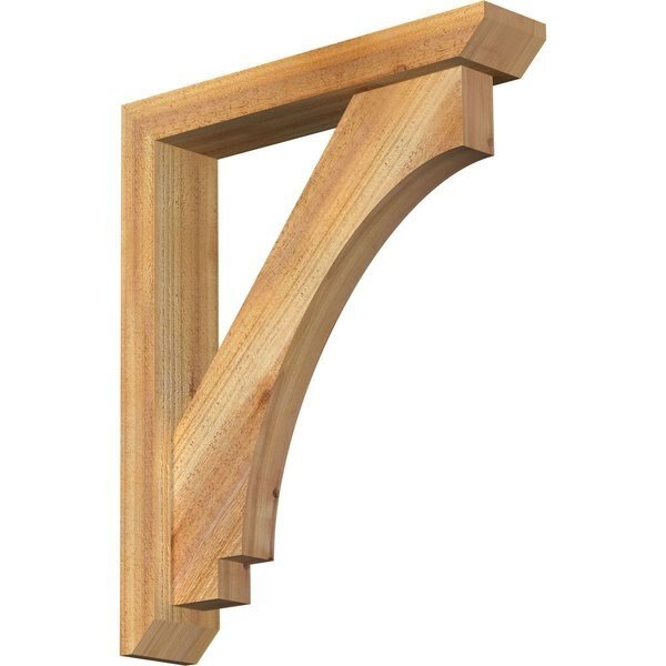 Imperial Slat Rough Sawn Bracket w/ Offset Brace, Western Red Cedar, 4
